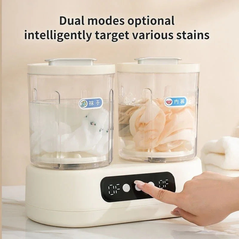 Dual-mode mini washing machine, digital controls - Souq Sama UAE