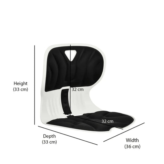 Ergonomic back support cushion with dimensions - Souq Sama UAE