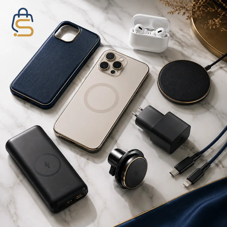Mobile accessories collection - phone chargers and holders UAE