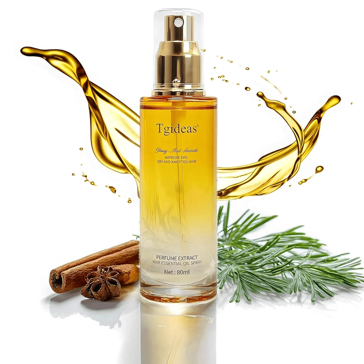 Tgideas Hair Oil Spray 80ml with cinnamon and rosemary - Souq Sama UAE