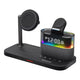 Wireless charging station with RGB alarm clock, Qi charger - Souq Sama UAE