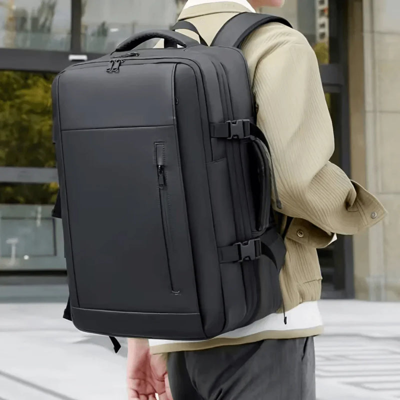 Black travel backpack with multiple compartments - Souq Sama UAE