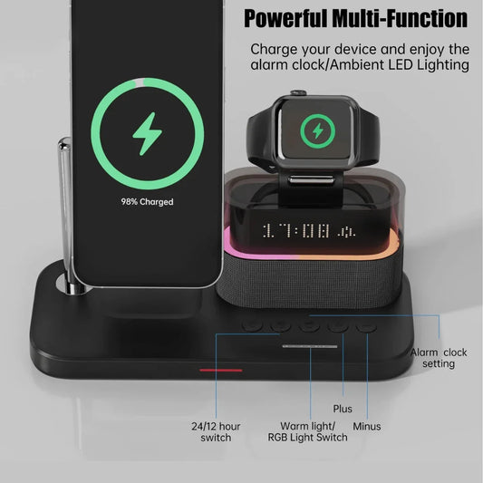 Wireless charging station for phone and smartwatch - Souq Sama UAE