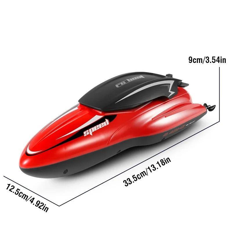 Red and black RC speed boat, 33.5cm length - Souq Sama UAE