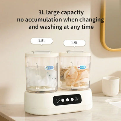 3L dual-compartment mini washer for socks and underwear - Souq Sama UAE