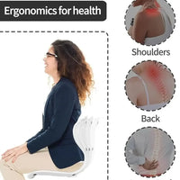 Ergonomic chair supporting posture for shoulder, back, and spine health