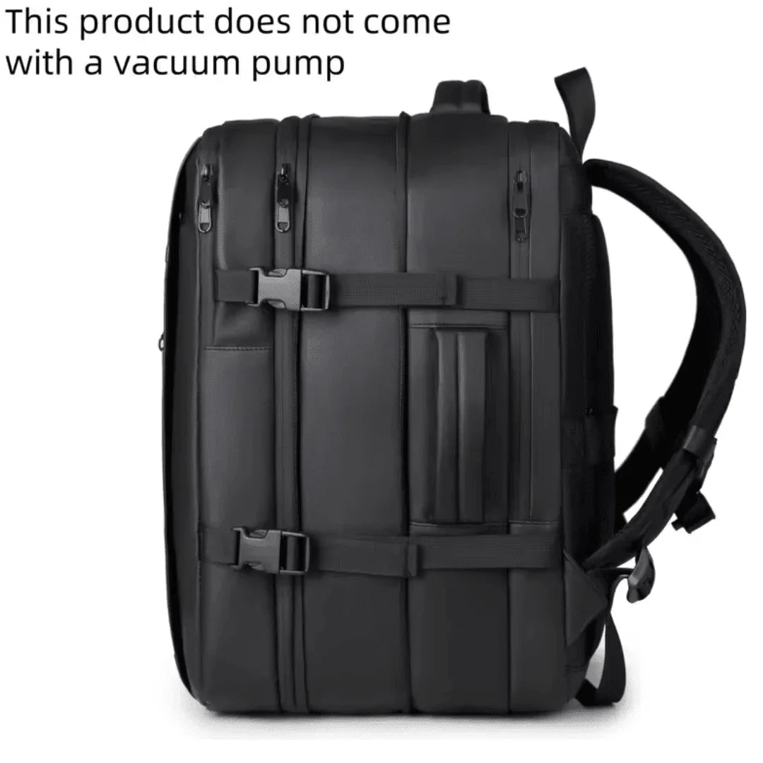 Black travel backpack with compression straps - Souq Sama UAE