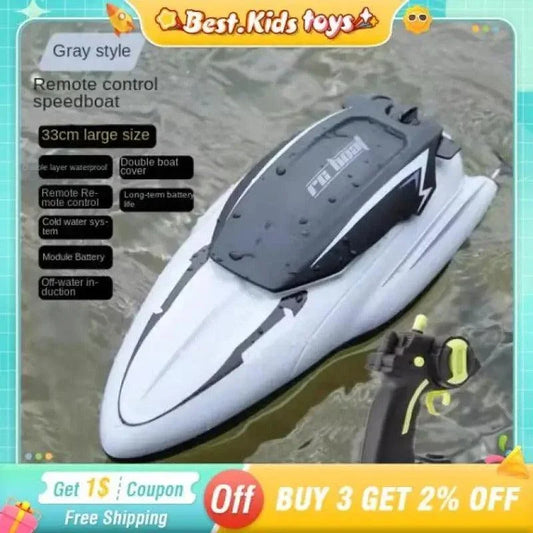 Gray 33cm remote control speedboat for kids - Souq Sama UAE