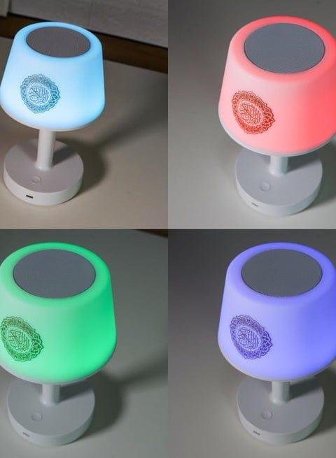 Color-changing LED night light speaker in blue red green - Souq Sama UAE